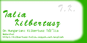 talia kilbertusz business card